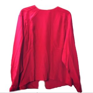Rafaella Red Silk Blouse